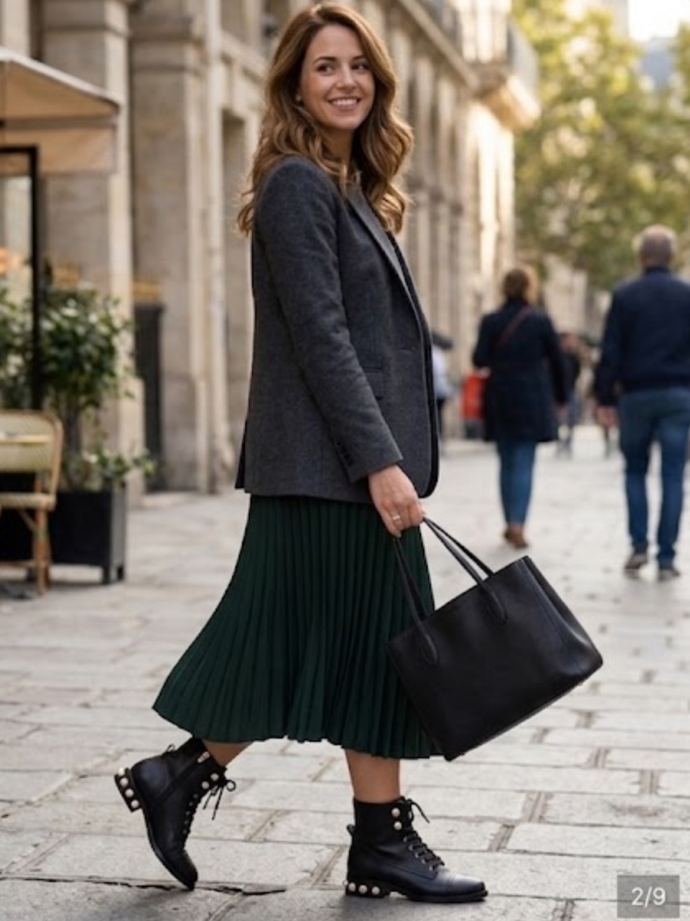 Louise et Cie Black Lace-Up Ankle Boots with Pearl Zip Accent